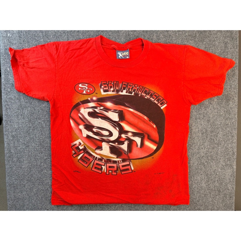 Vintage‎ 90s Lee Sport San Francisco 49ers T-Shirt Mens L Red Graphic NFL 1995